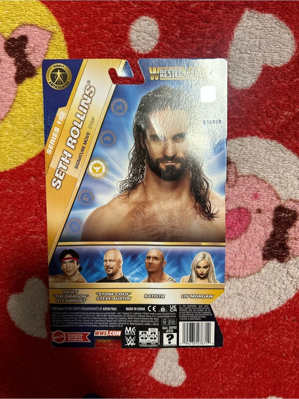 WWE Seth Rollins Figure - Black with Yellow Accents